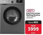Defy - 6 kg Front Loader Washing Machine