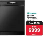 Hisense - 15-Place Dishwasher