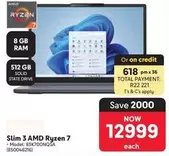 AMD - Slim 3  Ryzen 7 (83K700NQSA)