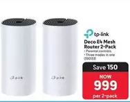 TP-LINK - Deco E4 Mesh Router 2-Pack (390133)