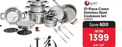 Crown - 21-Piece Stainless Steel Cookware Set (258880)