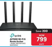 TP-LINK - AX1500 Wi-Fi 6 Route Archer (850012245)