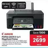 Canon - PIXMA G3470 3-in-1 MegaTank Printer