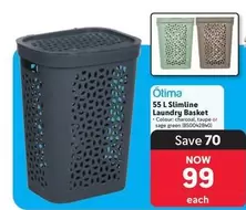 55 L Slimline Laundry Basket