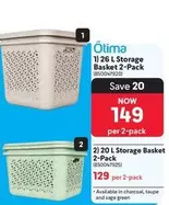 26 L Storage Basket 2-Pack (850047920)