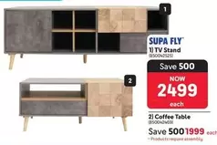 TV Stand 1, Coffee Table 2