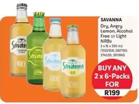 Savanna - Dry, Angry Lemon, Alcohol Free or Light NRBs