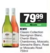 KWV - Classic Collection Sauvignon Blanc, Chenin Blanc, Chardonnay, Moscato, Grenache Blanc, Rosé or Moscato Rosé