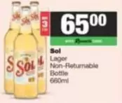 Sol - Lager Non-Returnable Bottle