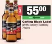 Carling - Black Label (With Empty Bottles) 750ml