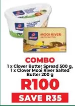 Clover - Butter Spread 500 g, Mooi River Salted Butter 200 g