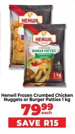 Frozen - Crumbed Chicken Nuggets or Burger Patties