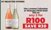 Van Loveren -  Colombar or Moscato Perlé Rosé