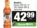 Nando's - Sauce 250 ml or Peri-Nake 265 g