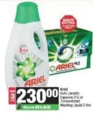 Ariel - Auto Laundry Capsules 21s or Concentrated Washing Liquid 2 Litre