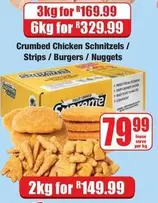 Supreme - Crumbed Chicken Schnitzels / Strips / Burgers / Nuggets
