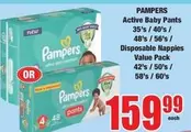 Pampers - Active Baby Pants Disposable Nappies Value Pack