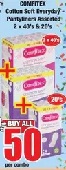 Comfitex - Cotton Soft Everyday Pantyliners Assorted