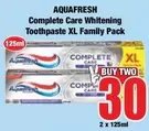 Aquafresh - Complete Care Whitening Toothpaste XL Family Pack