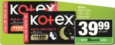 Kotex - Maxi Pads