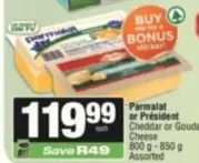 Parmalat - Cheddar or Gouda Cheese