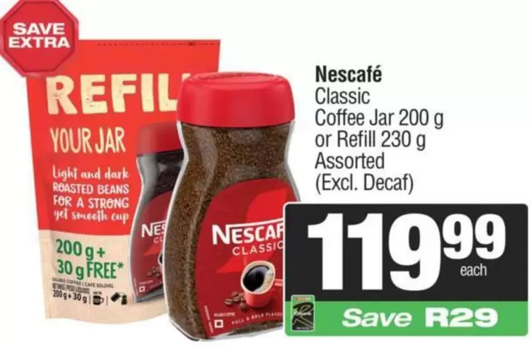 Nescafé - Classic Coffee Jar or Refill