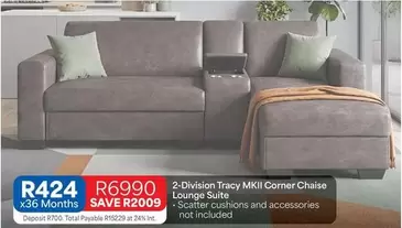 Total - 2-Division Tracy MKII Corner Chaise Lounge Suite