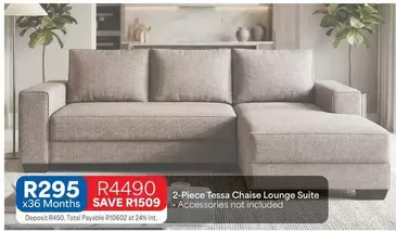 Total - 2-Piece Tessa Chaise Lounge Suite