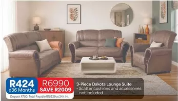 Total - 3-Piece Dakota Lounge Suite