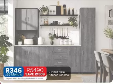 Total - 3-Piece Italia Kitchen Scheme
