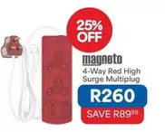 4-Way Red High Surge Multiplug