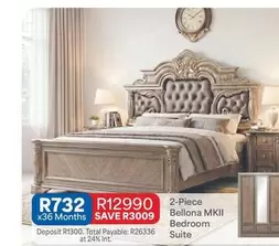 Total - 2-Piece Bellona MKII Bedroom Suite