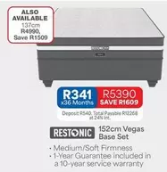Restonic - 152cm Vegas Base Set