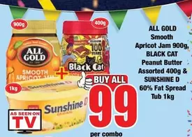 CAT - Smooth Apricot Jam, Peanut Butter, Fat Spread