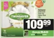 Twinsaver - Classic 2-Ply Toilet Roll Value Pack