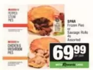 Spar - Frozen Pies or Sausage Rolls