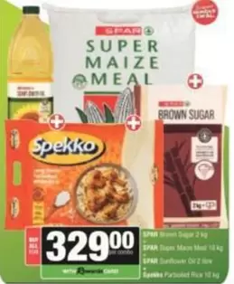 Spar - Super Maize Meal, Brown Sugar, Sunflower Oil, Spekko Parboiled Rice