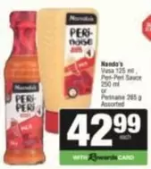 Nando's - Vusa 125 ml, Peri-Peri Sauce or Peri-naise 255 g