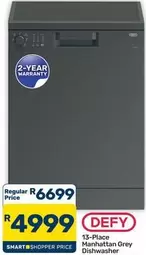 Defy - 13-Place Manhattan Grey Dishwasher