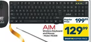 Aim - Wireless Keyboard and Mouse - Model: M53DB