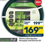 12mm x 20m Garden Hosepipe and Starter Kit