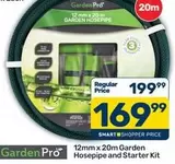 12mm x 20m Garden Hosepipe and Starter Kit