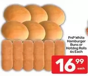 White Hamburger Buns or Hotdog Rolls