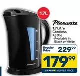 Pineware - 1.7 Litre Cordless Kettle
