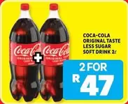 Coca cola - ORIGINAL TASTE LESS SUGAR SOFT DRINK
