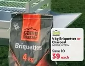 Camp Master - 4 kg Briquettes or Charcoal (427858; 427934)