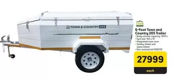 6-Foot Town and Country 205 Trailer