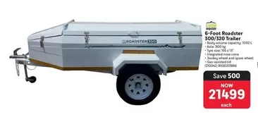Master - 6-Foot Roadster 500/520 Trailer