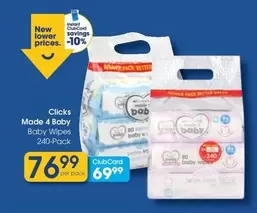 clicks - Baby Wipes 240-Pack