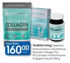 Essentials - Multi Purpose Collagen, Nutricosmetics L-Glutathione Sachets, Collagen Pro